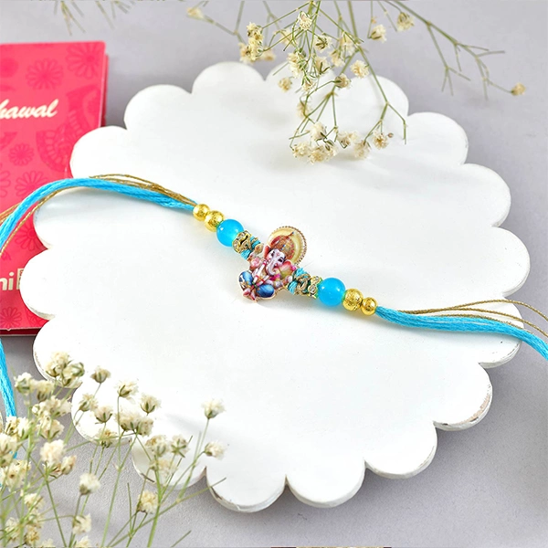 Ganesha Rakhi with 5 Pcs Ferrero Rocher