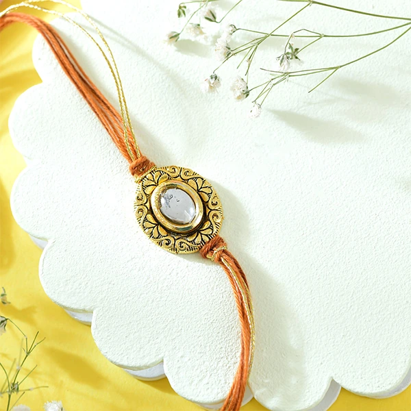 Two Kundan Rakhi Set