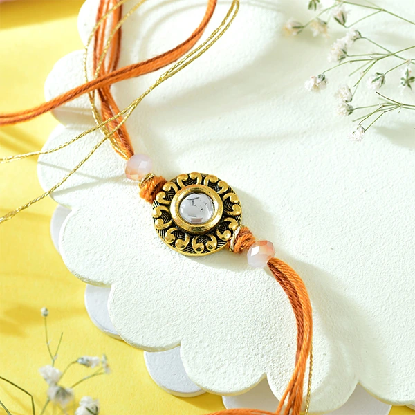 Two Kundan Rakhi Set