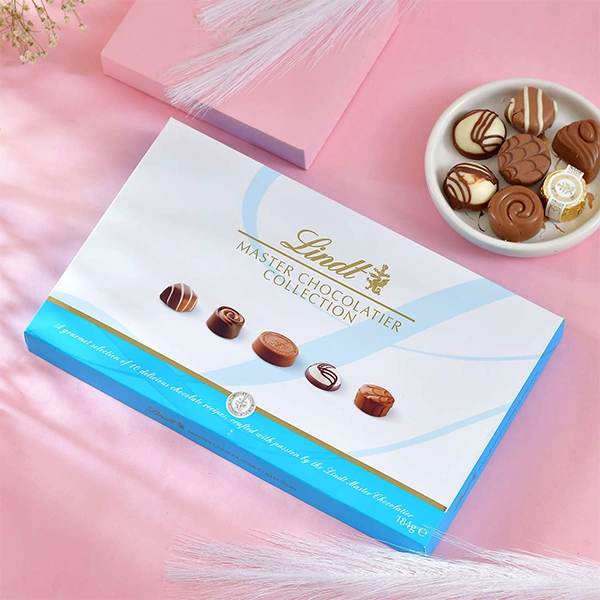 Divine Duo Rakhi with Lindt Master Chocolatier Collection
