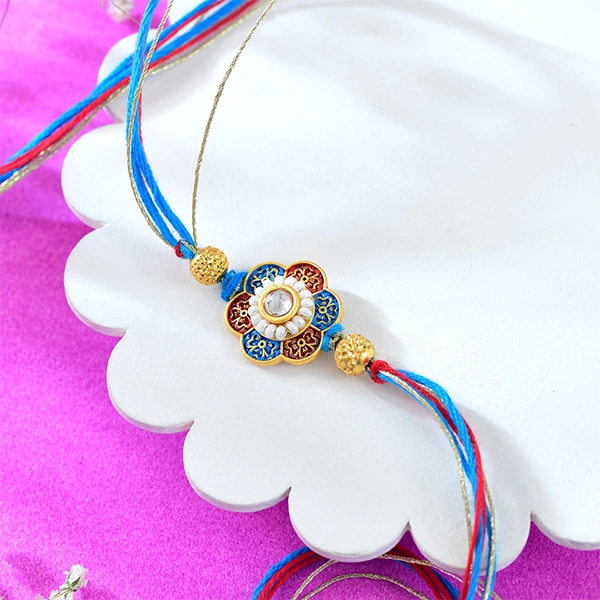 Traditional Bead & Stone Rakhi Set