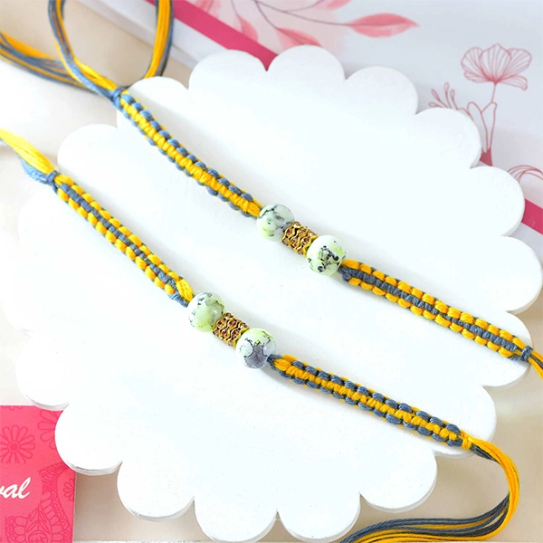 Set of 2 Rakhi With Kaju katli
