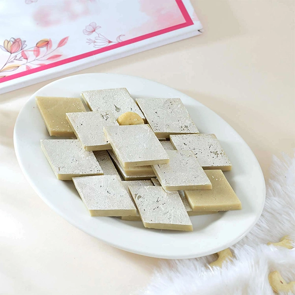Set of 2 Rakhi With Kaju katli