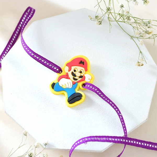 Single Rakhi With Mario Kids Rakhi