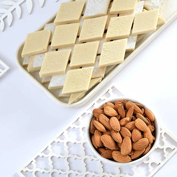 Set of Two Rakhi With Kaju katli & Almond