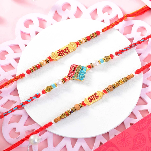 Set of Three Bhai Rakhi