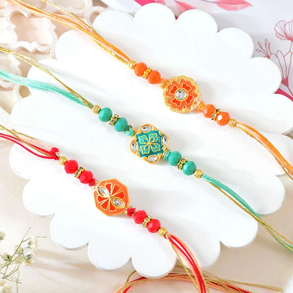 Set of 3 Enchanting Rakhi.