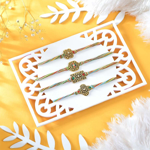 Antique Charm Rakhi Set with Dryfruits