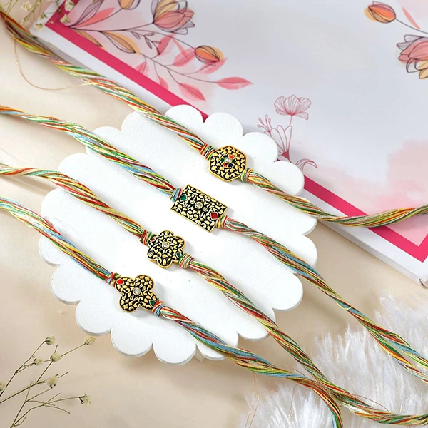 Antique Charm Rakhi Set – Pack of 4
