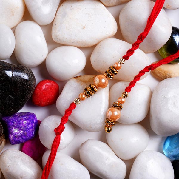 Elegant Designer Bhaiya Bhabhi Rakhi Set For UK