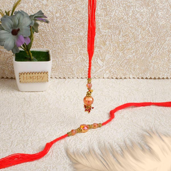 Magnificent Crystal Stone Bhaiya Bhabhi Rakhi Set For UK