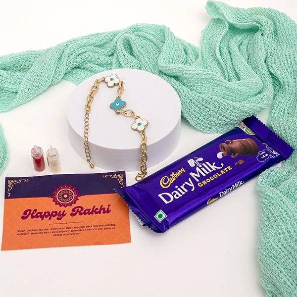 Bracelet Rakhi with 1 Dairy Milk Chocolate