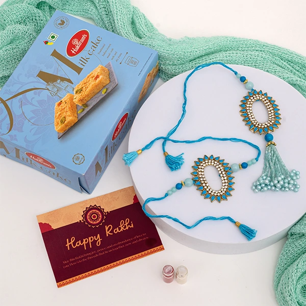 Lovely Bhaiya-Bhabhi Rakhi with Milk Cake