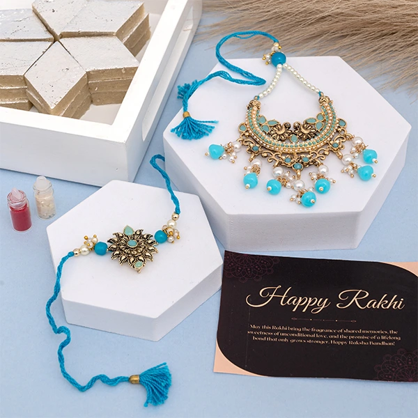Vibrant Bhaiya Bhabhi Rakhi with Kaju Katli