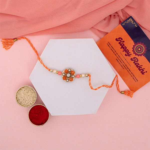 Floral Pearl Rakhi