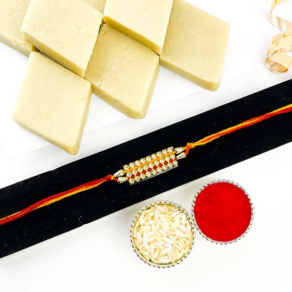 Traditional Rakhi with Kajukatli