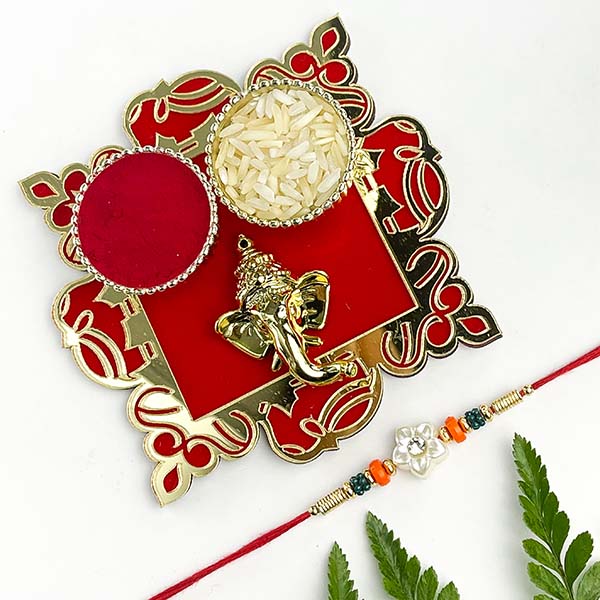 Traditional Rakhi with a Thali Plate