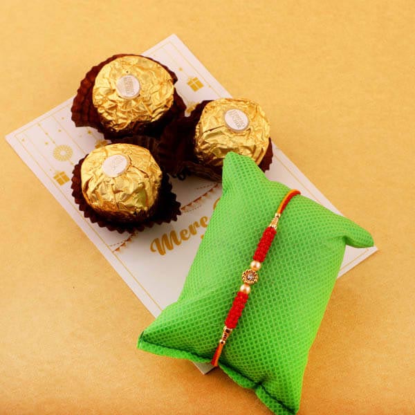 Single Rakhi & 3pc Ferrero Rocher - Canada