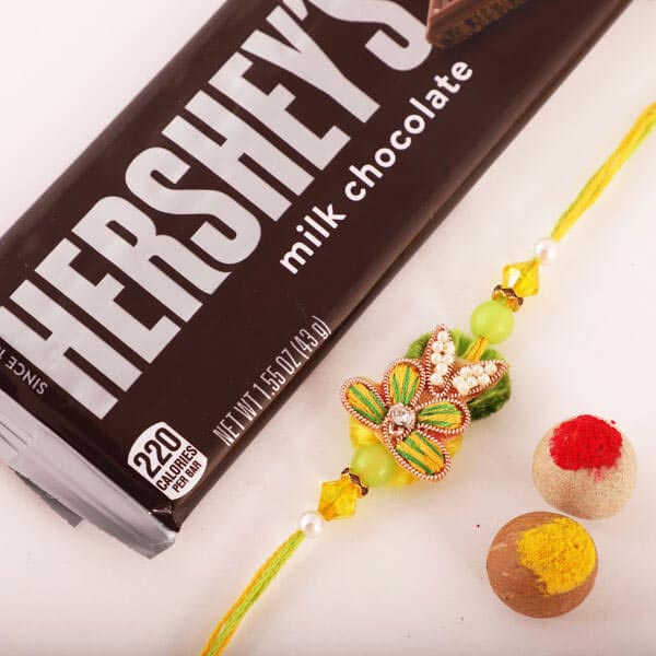 Verdant Green Rakhi & Hersheys
