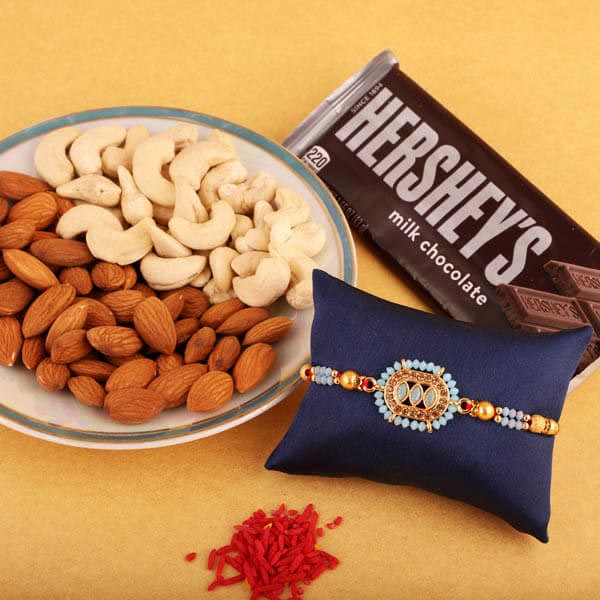 Pastel Rakhi, Almond, Cashew & Hersheys