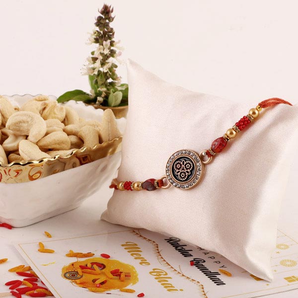 Three Flower Rakhi & Cashew