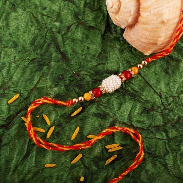 White Bead Rakhi - Canada