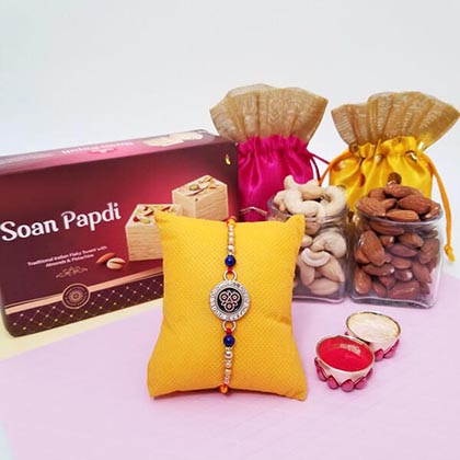 Designer Rakhi with Soan & Nuts
