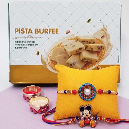 Rakhi with Pista Barfi