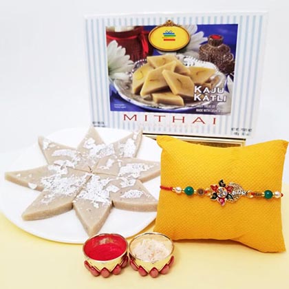 Designer Rakhi with Kaju Katri 200gm