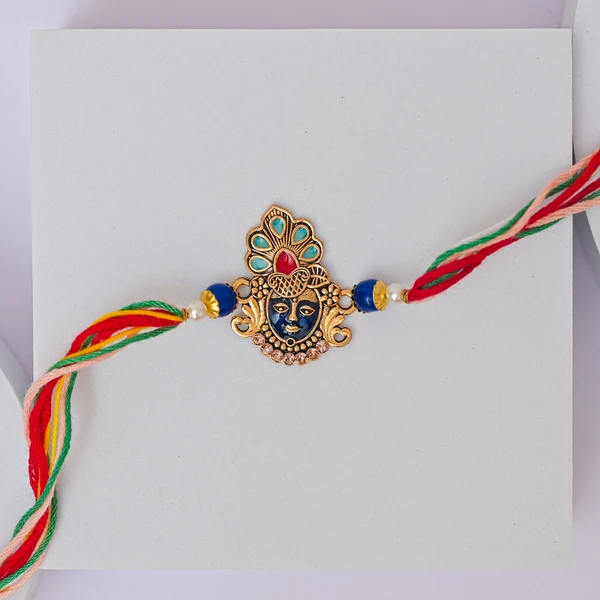 Sacred Meenakari Shrinathji Rakhi for Brother