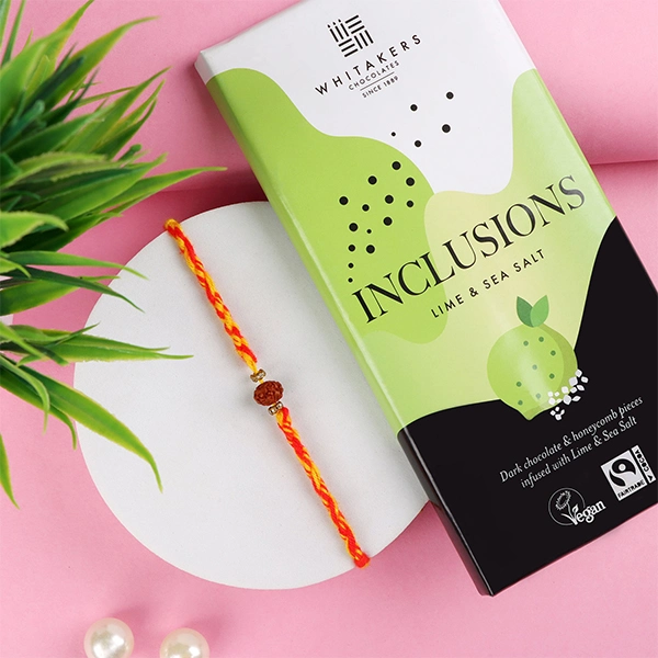 Rudraksha Rakhi with Chocolate