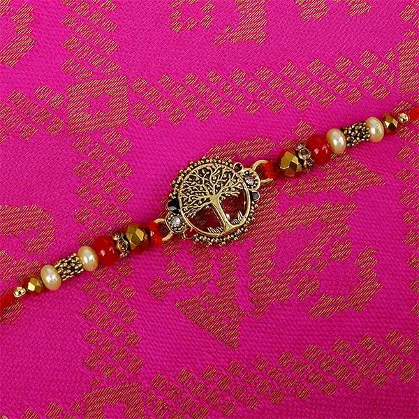 Tree Shape Rakhi with Puja Thali - For Finland