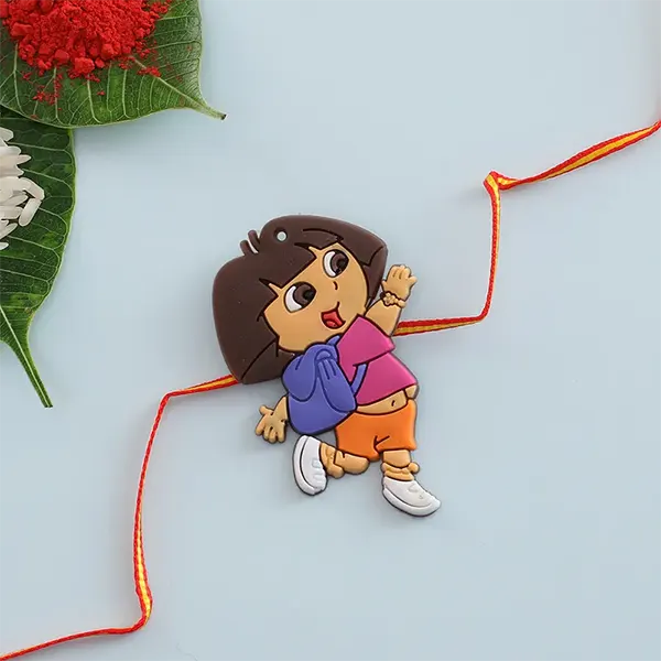 Dora Kids Rakhi with Roli and Chawal - For Poland