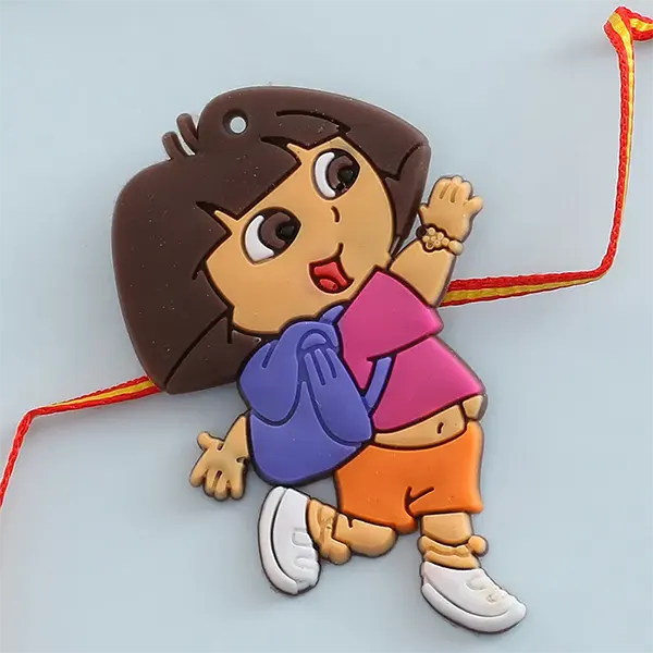 Dora Kids Rakhi with Roli and Chawal - For Poland