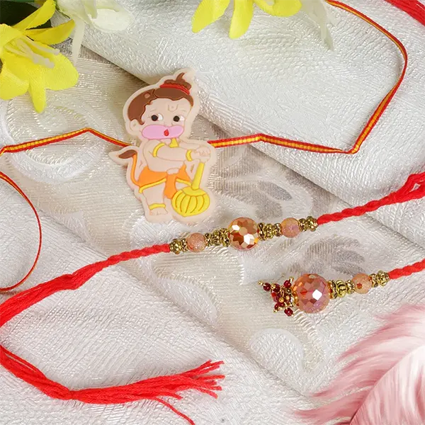 Alluring Fancy Bhaiya Bhabhi Kids Rakhi Set - For Poland