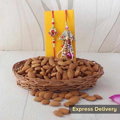 Lumba Rakhi with Almonds