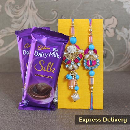 Bhaiya Bhabhi Rakhi with Silk