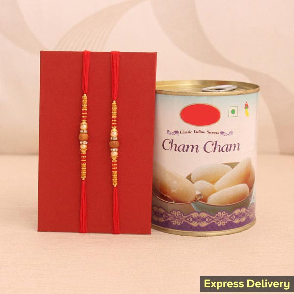 Sweet Chamcham Rakhi Combo