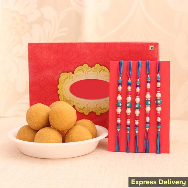 5 Auspicious Threads with Sweets