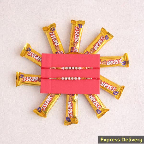 Rakhi Combo with 5 star chocolates