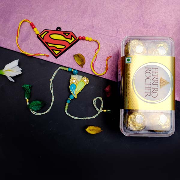 Enticing Rakhi Pair with Ferrero Rocher