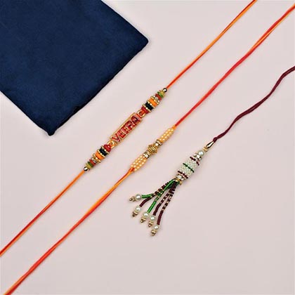 Veera, Lumba and Traditional Rakhi Set