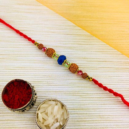 Elegant Rudraksh Rakhi