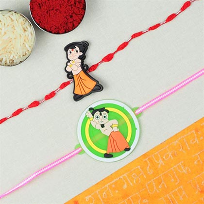 Two Chota Bheem Kids Rakhi Set