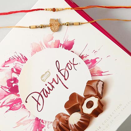 Krishna Rakhi Set with Dairy Box Chocolates