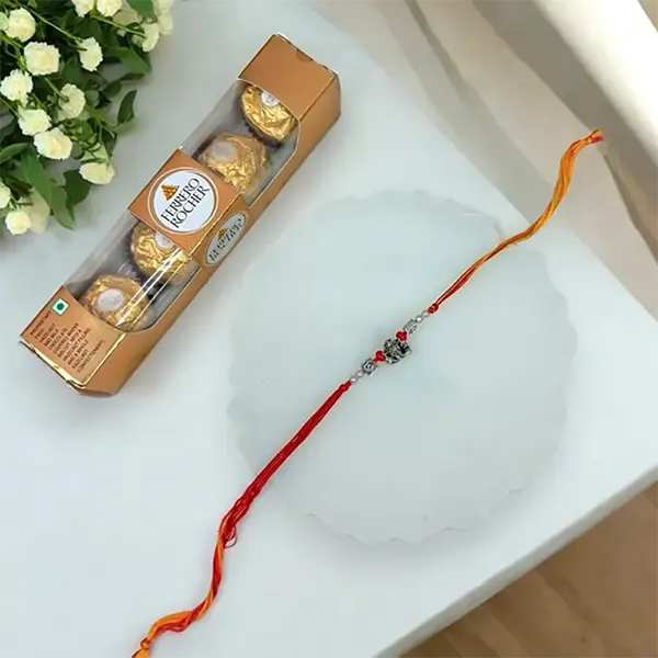 Blissful Ganesha Rakhi Gift Combo