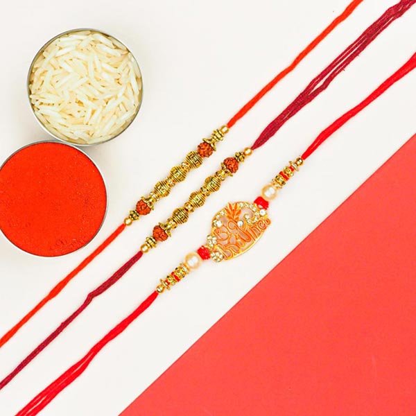 Big Brother & Rudraksh 3 Rakhi Set