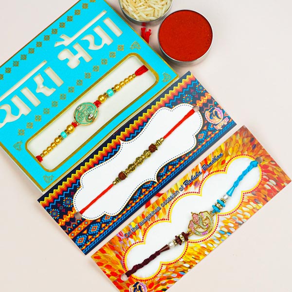 Divine Collection Of 3 Rakhi