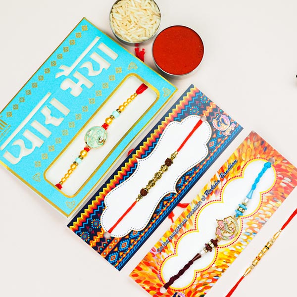 Traditional Collection Of 4 Rakhi