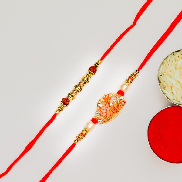Pair of 2 Rudraksh & Big Brother Rakhi